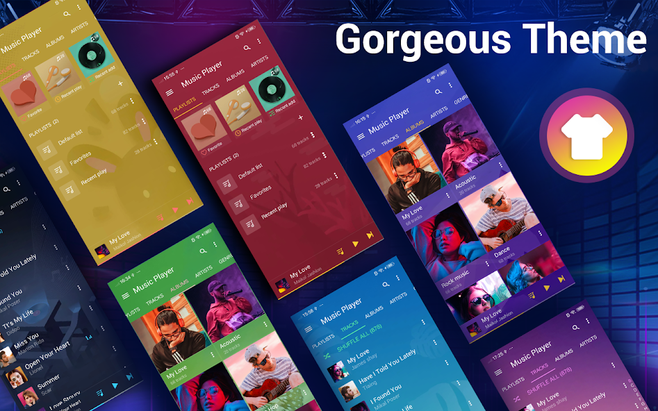 Music player- bass boost,music screenshot 3