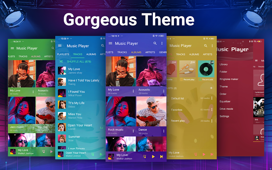 Music player- bass boost,music screenshot 12