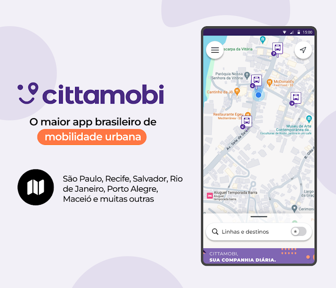 Cittamobi: Ônibus e Trilhos screenshot 1