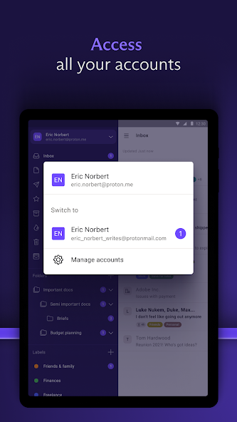 Proton Mail: Encrypted Email screenshot 2