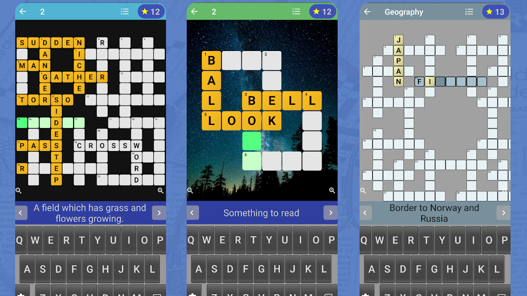 English Crossword puzzle screenshot 1