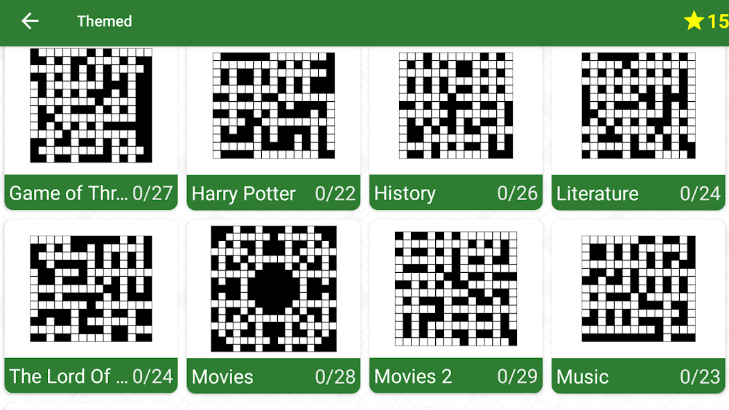 English Crossword puzzle screenshot 14