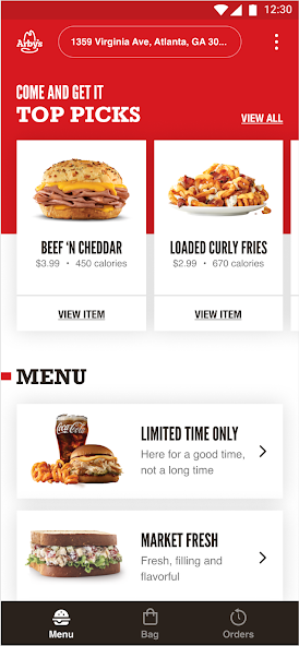 Arby's Fast Food Sandwiches screenshot 1