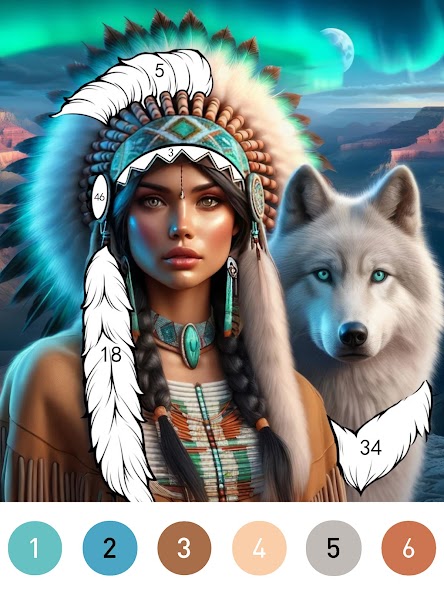 Fantasy Color By Number Game screenshot 2