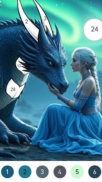 Fantasy Color By Number Game screenshot 12