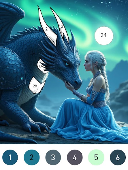 Fantasy Color By Number Game screenshot 21