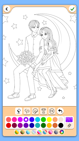 Valentines love coloring book screenshot 12