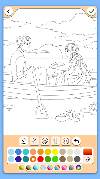 Valentines love coloring book screenshot 19