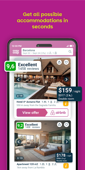 Cozycozy: All accommodations screenshot 2