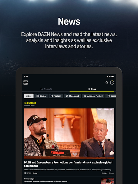 DAZN - Watch Live Sports screenshot 16