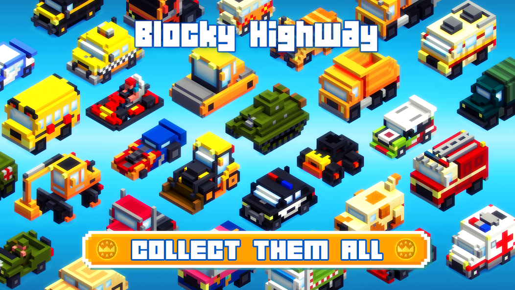 Blocky Highway: Traffic Racing screenshot 12
