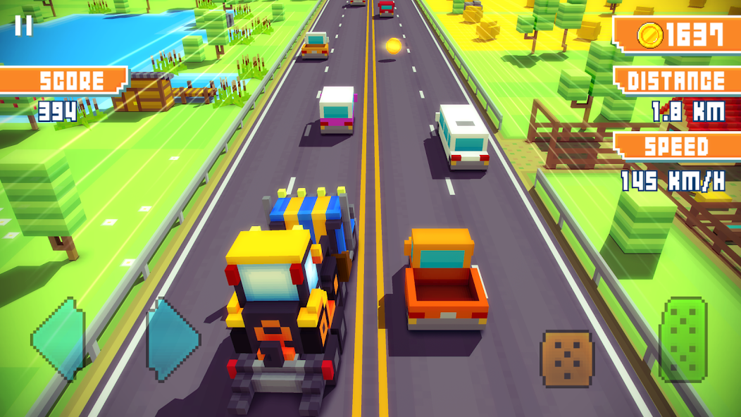 Blocky Highway: Traffic Racing screenshot 13