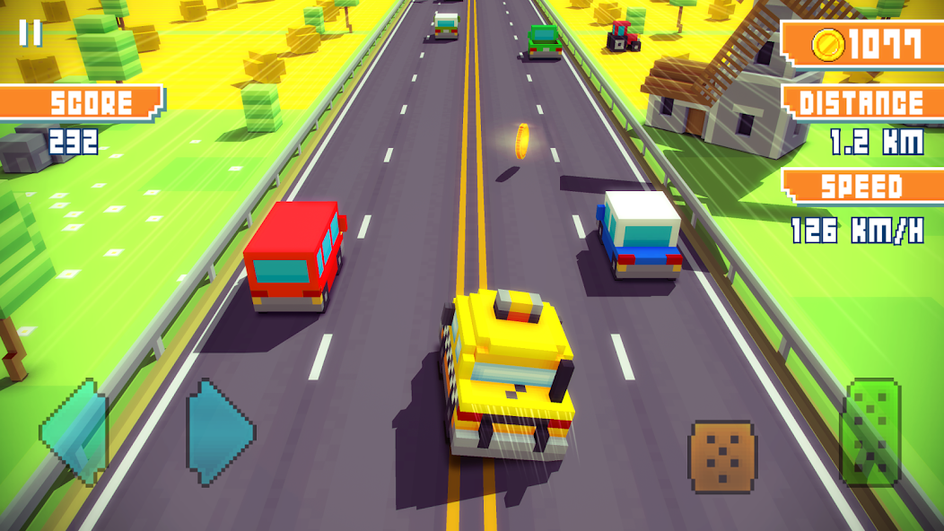 Blocky Highway: Traffic Racing screenshot 14