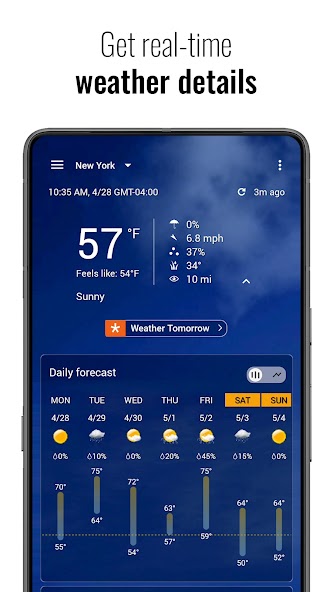 Transparent clock and weather screenshot 3