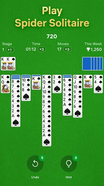 Spider Solitaire screenshot 1
