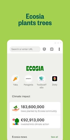 Ecosia: Search to plant trees screenshot 2