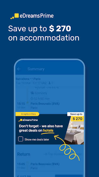 eDreams: Flights, Hotels, Cars screenshot 4