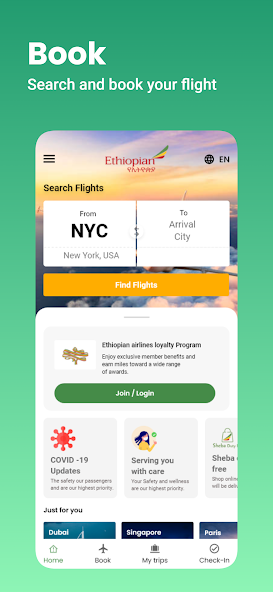 Ethiopian Airlines screenshot 1