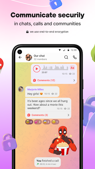Online chat, calls - Gem Space screenshot 12