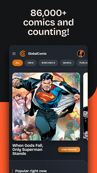 GlobalComix: Comic Book Reader screenshot 1