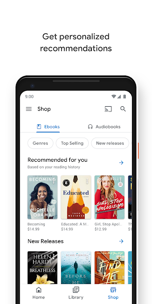 Google Play Books & Audiobooks screenshot 1