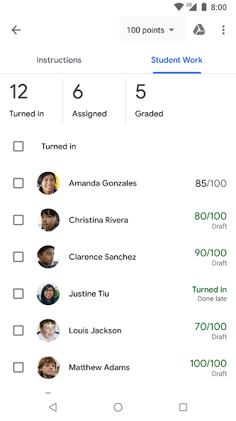 Google Classroom screenshot 4