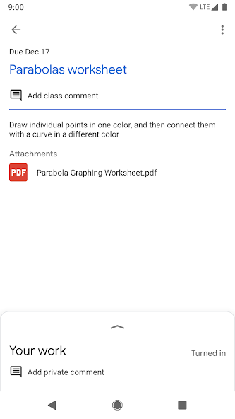 Google Classroom screenshot 6