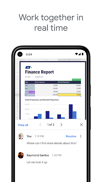 Google Sheets screenshot 1
