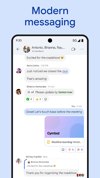 Google Chat screenshot 1