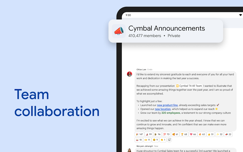 Google Chat screenshot 3