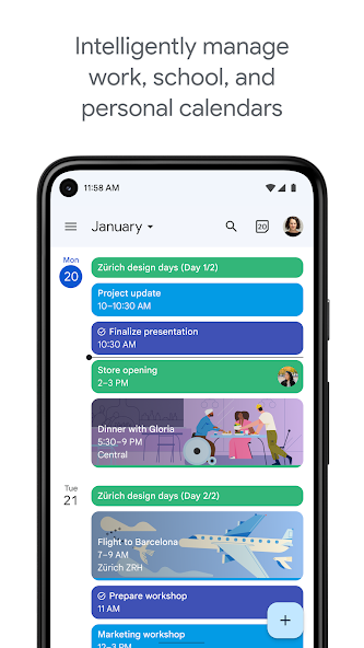 Google Calendar screenshot 1