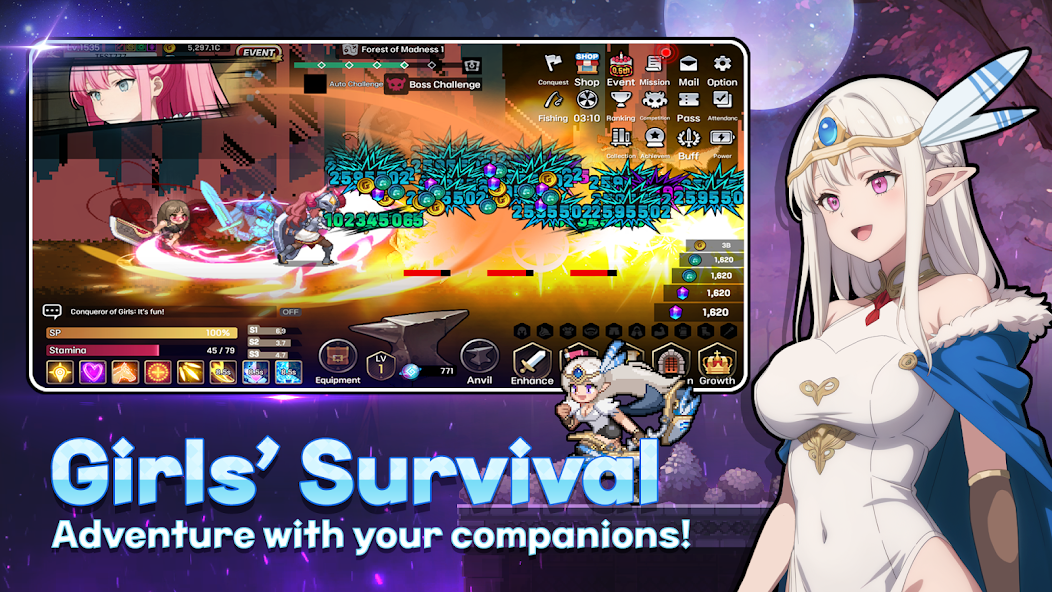Conquest Girls: AFK Idle RPG screenshot 8
