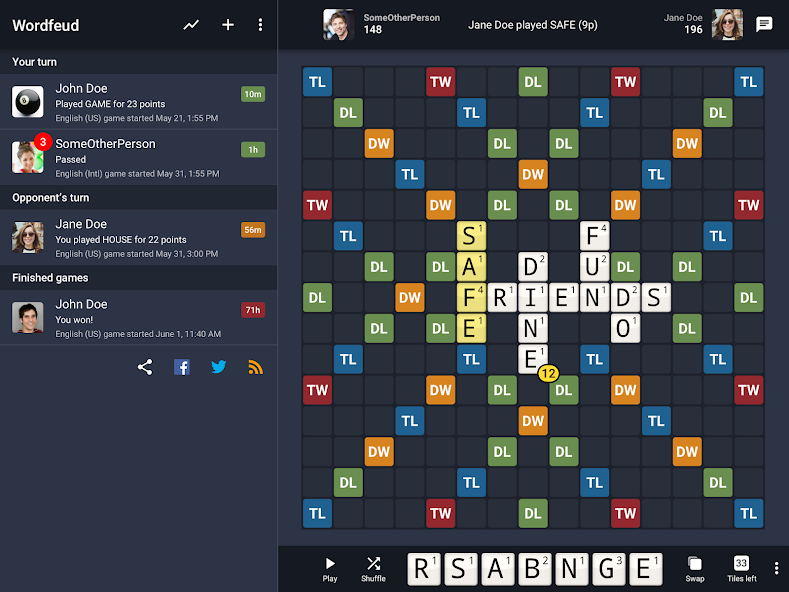 Wordfeud screenshot 8