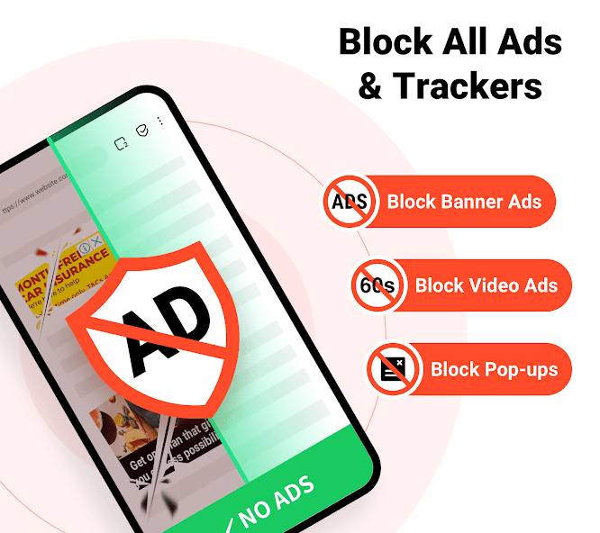 FAB Adblocker Browser:Adblock screenshot 1