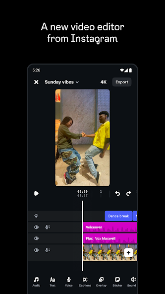 Edits, an Instagram app screenshot 1