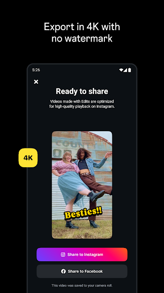 Edits, an Instagram app screenshot 4
