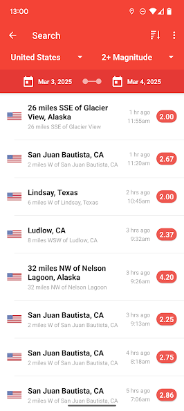 My Earthquake Alerts - Map screenshot 2