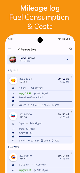 Fuelio: gas log & gas prices screenshot 3
