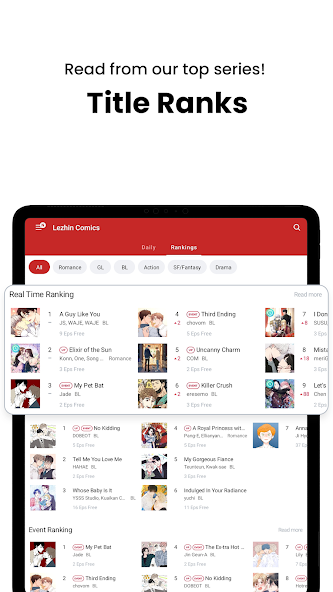 Lezhin Comics - Daily Releases screenshot 9