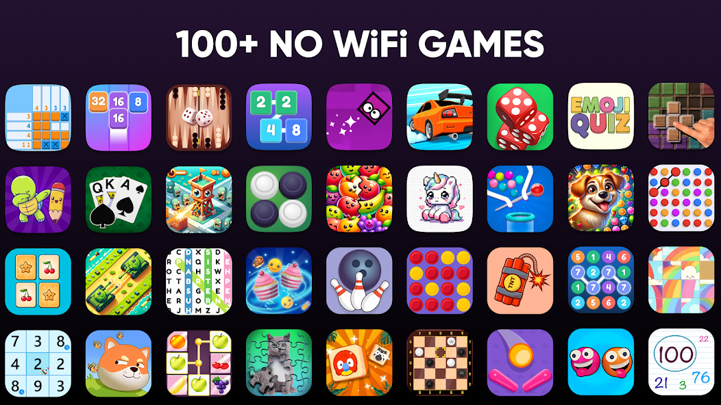 100+ Offline Games No WiFi Fun screenshot 2