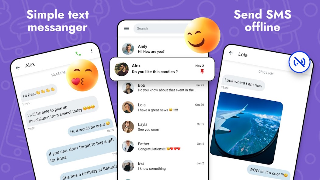 Messages - SMS Texting App screenshot 1