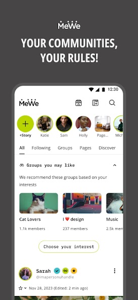 MeWe: The Safe Network screenshot 5