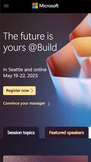 Microsoft Build screenshot 1