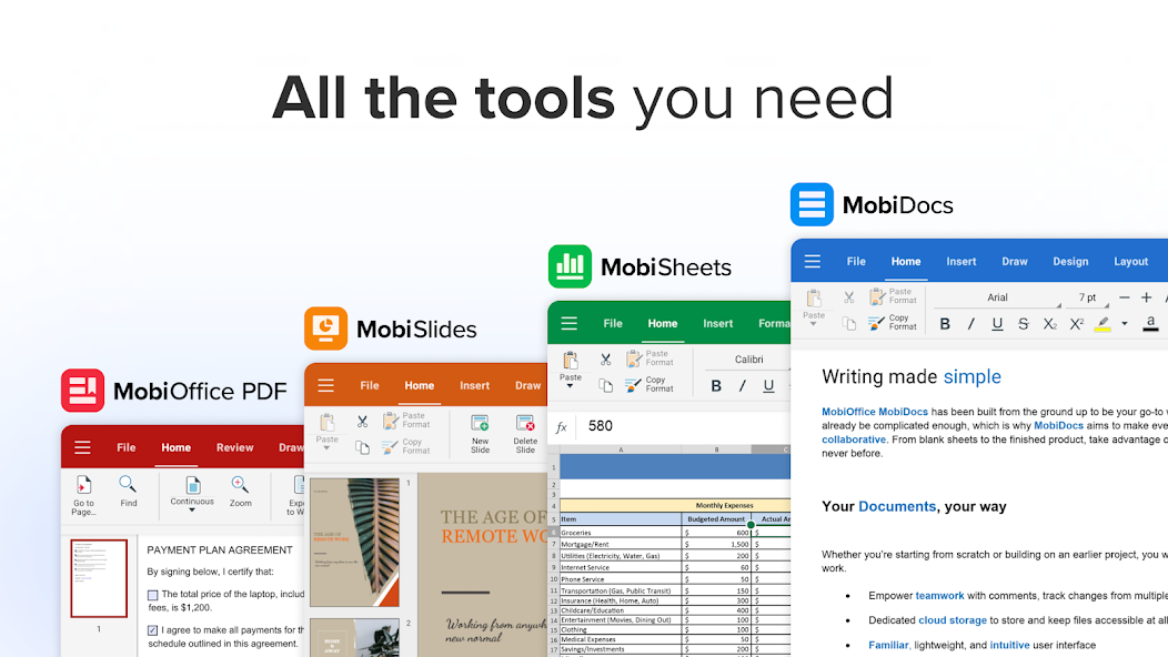 MobiOffice: Word, Sheets, PDF screenshot 2