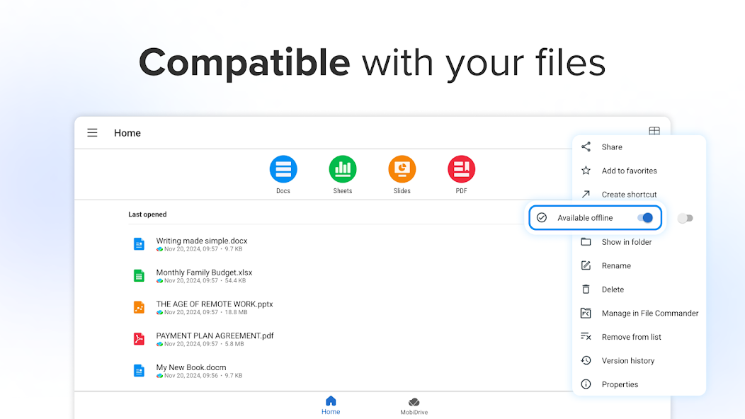 MobiOffice: Word, Sheets, PDF screenshot 16