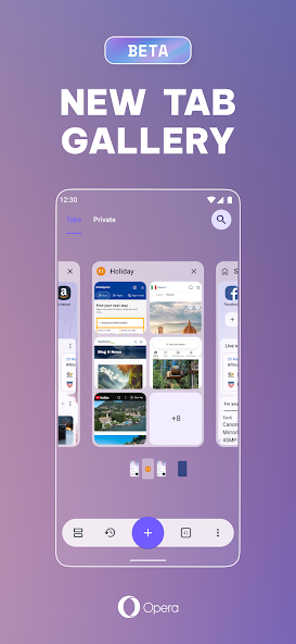 Opera browser beta with AI screenshot 1