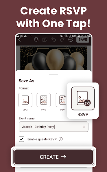 Invitation Maker + RSVP screenshot 4