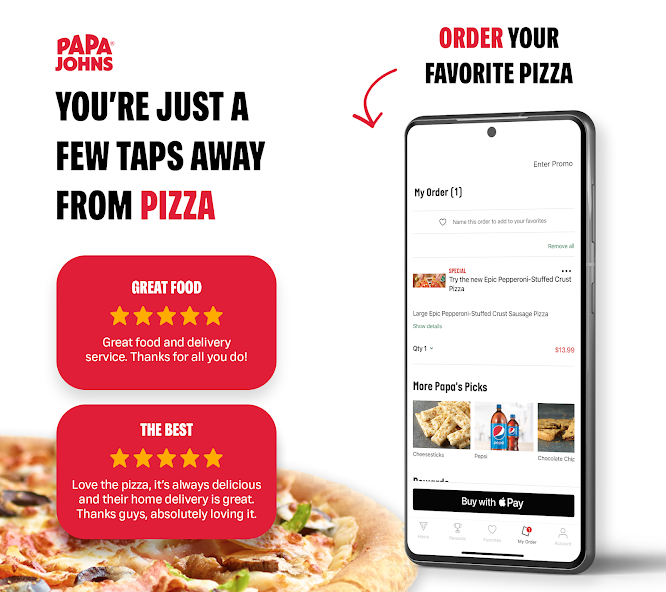 Papa Johns Pizza & Delivery screenshot 1