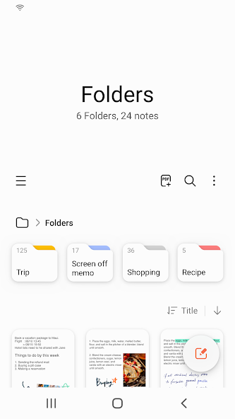 Samsung Notes screenshot 1
