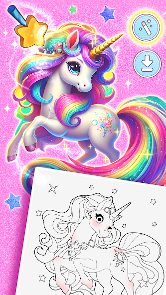 Princess Game Fantasy Coloring screenshot 3